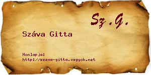 Száva Gitta névjegykártya